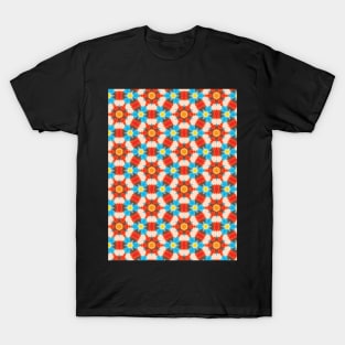 Retro 3D Colours Geometric Pattern T-Shirt